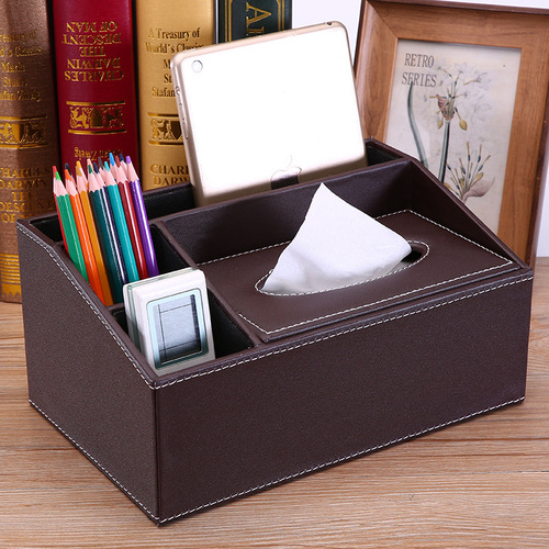 Multifunctional Leather Paper Towel Box European Style Home Car Travel Tissue Box Napkin Box Coffee Table Tissue Storage Box Wholesale