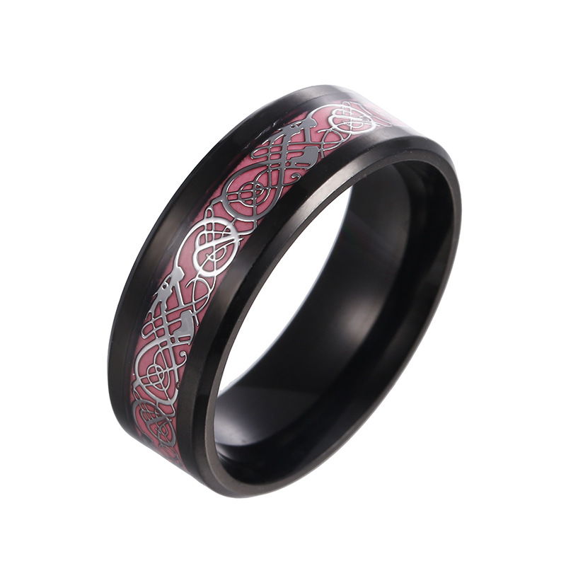 Fashion Luminous Colors Stainless Steel Dragon Pattern Ring display picture 9