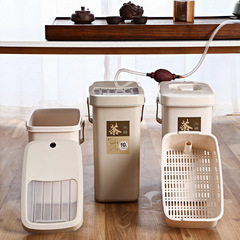 豹霖 加厚塑料茶水桶帶蓋茶渣桶 排水桶 茶葉垃圾桶