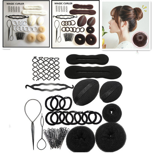 Cross-border hot selling hair accessories set hair styling tools hair braider hair styling set manufacturer hair tools