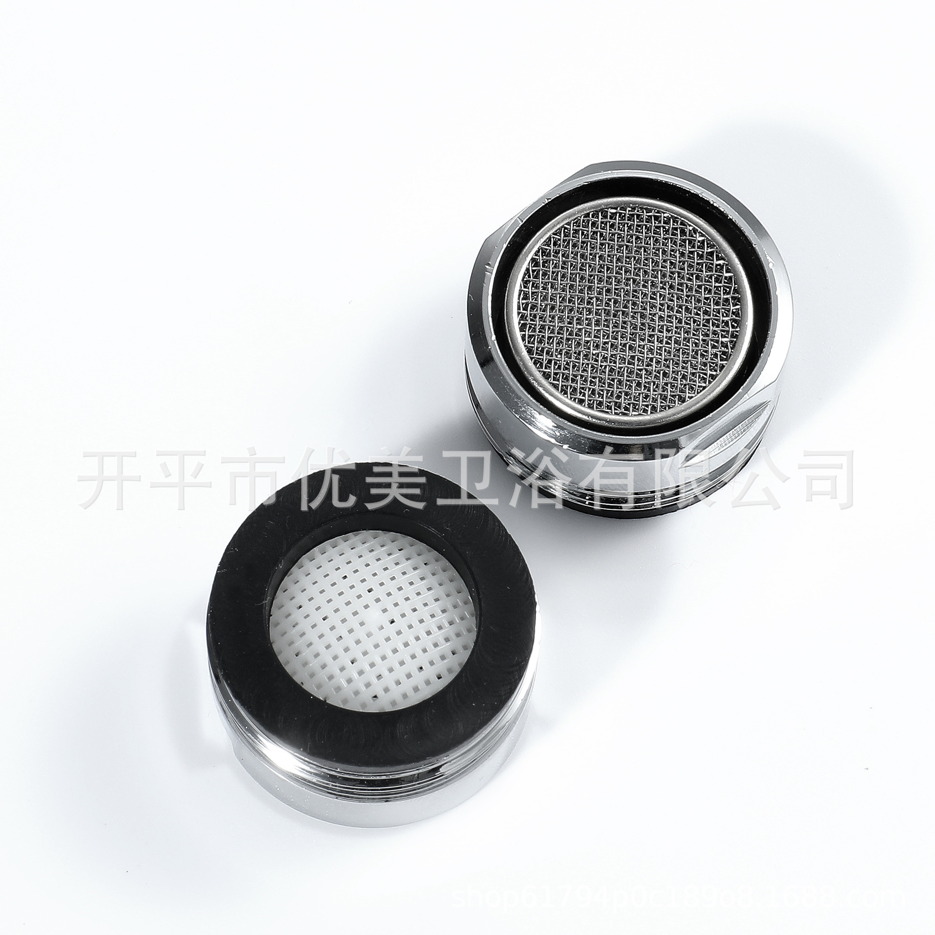 Faucet aerator, 24 copper outer teeth, stainless steel mesh inner filter screen accessories details Picture