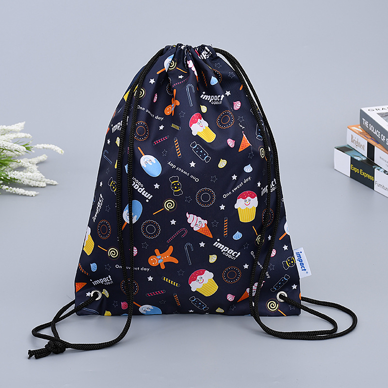 源 头 工厂 定 做 定 制涤纶布抽绳袋广告拉绳背包布袋双肩束口袋