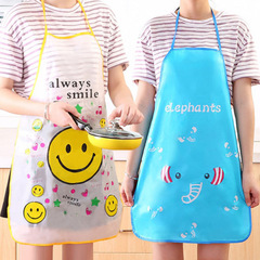 Korean version of cute princess apron, cartoon jingle EVA plastic half-length apron, kitchen sleeveless apron