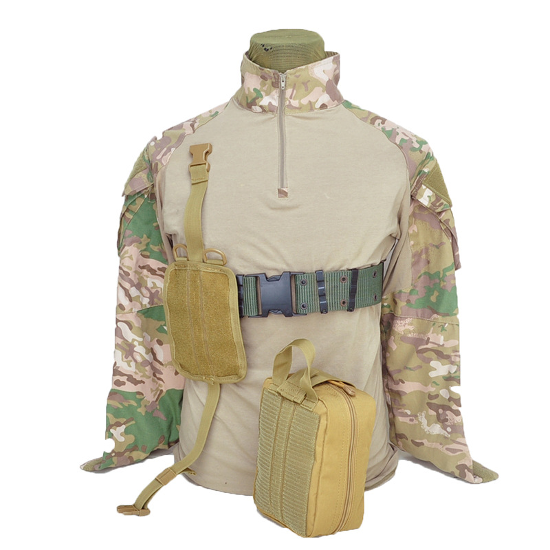 (2개) MOLLE 전술 의료 액세서리 전술 허리 위장 다기능 응급 처치 키트 야외 등산 라이프 스타일 외부 가방