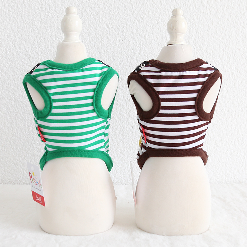 水果背带条纹背心