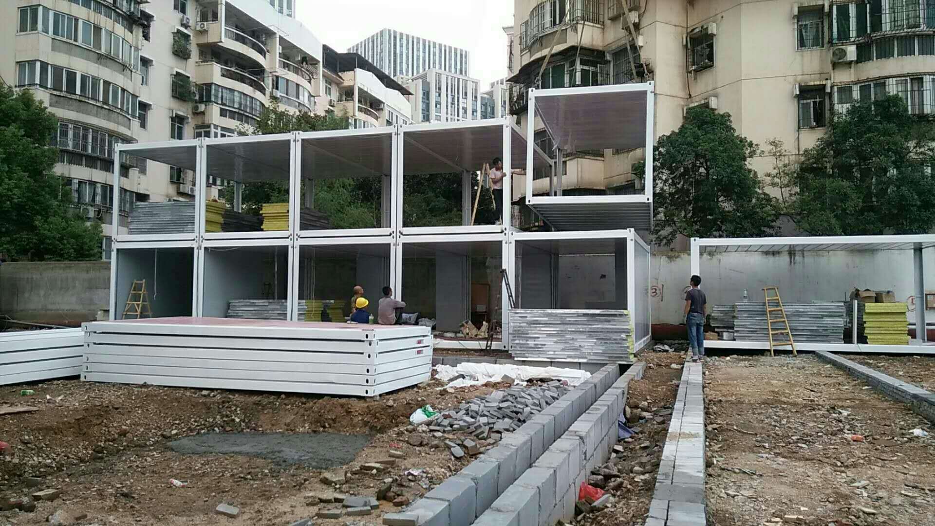 打包集装箱安装图,打包集装箱,打包式集装箱房_大山谷图库