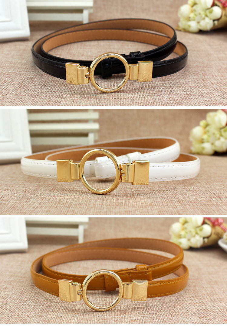 Ceinture de robe à boucle polyvalente de Style coréen pour femmes, avec ceinture décorative fine couleur bonbon, réglable_voghion.com