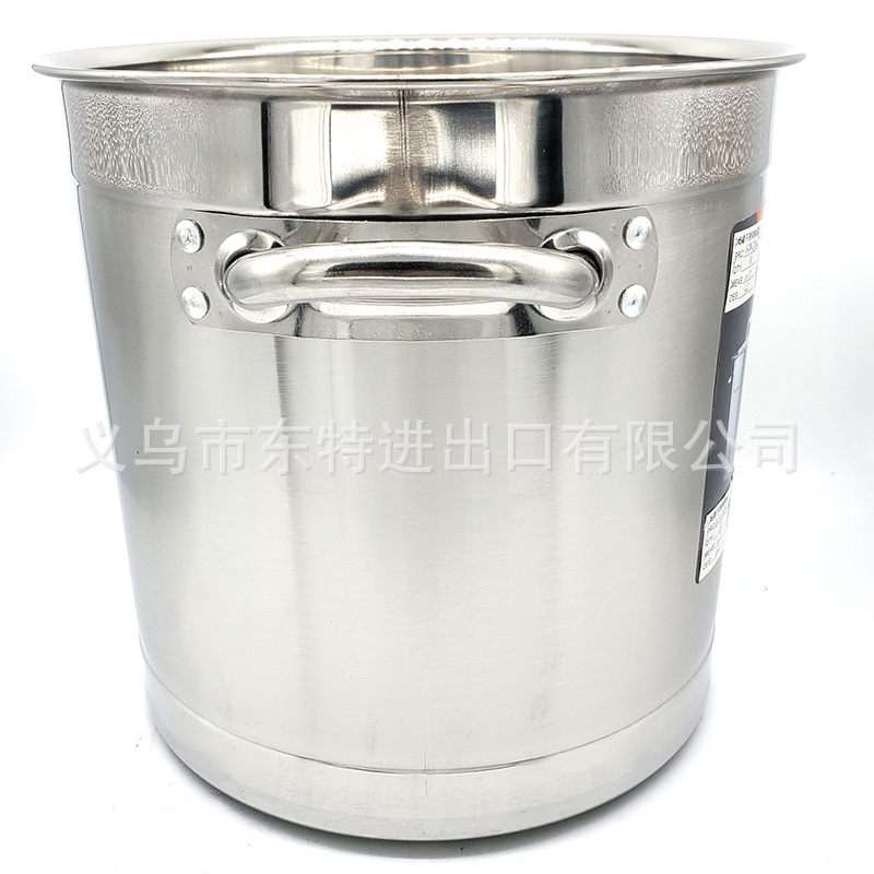Stainless steel thickened European-style soup pot, silicone handle composite bottom, gas induction cooker, universal soup pot, large-capacity stock bucket detail image 4