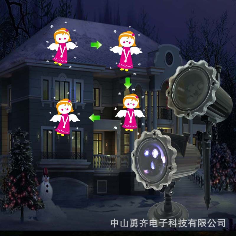 不退色彩卡插卡动画灯 图案投影灯 圣诞万圣装饰灯 户外草坪灯