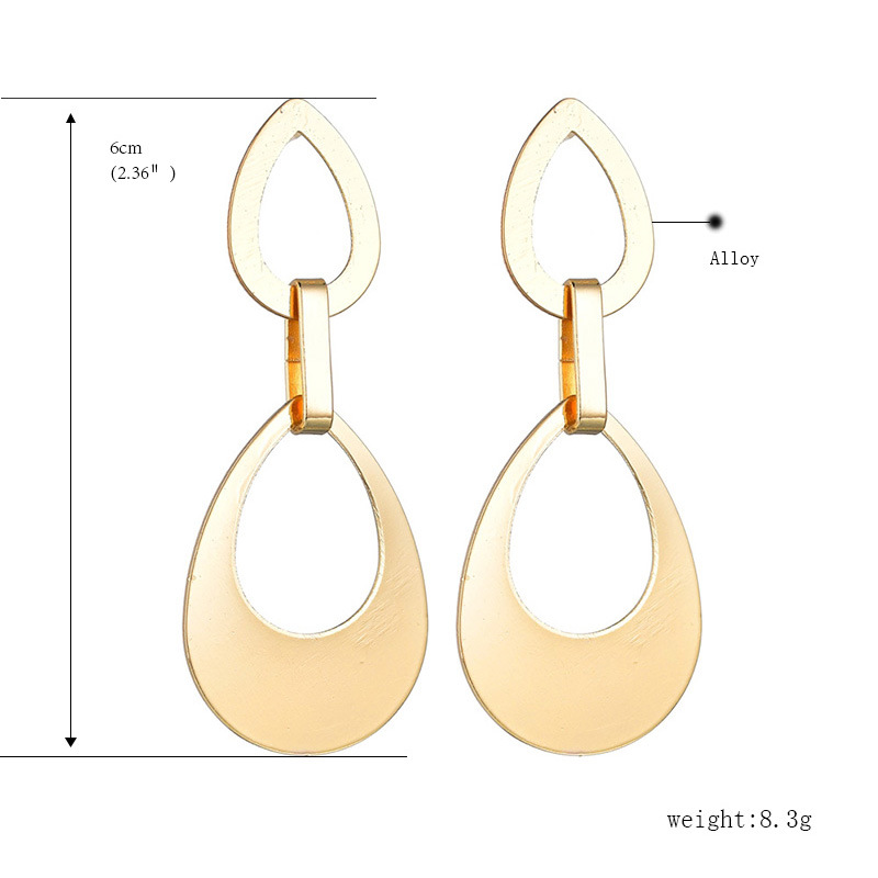 30g Weight No Inlaid Inlay Material New Fashion Alloy Water Drop Hollow Earrings