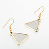 Accessory, metal triangle, earrings, European style, simple and elegant design, wholesale