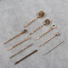 厂家直销饰品批发日系一字系温州55mm古铜仿金镍色发夹一字夹