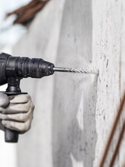 Bosch four-pit electric hammer drill bit 5 series four-edged round handle can drill steel through the wall concrete square handle square four-pit