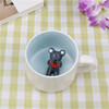 Cup in the cup, puppy panda ceramic water cup personal cup personal cup 3D Santa Santa elk Snow Marchu gift cup