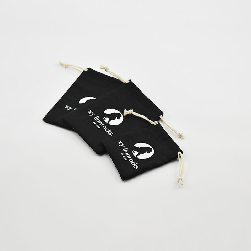 黑色棉布束口袋 迷你黑色棉布饰品项链收纳袋 棉布袋