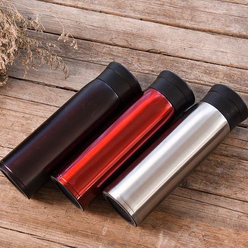 Double-layer vacuum insulated tea cup for men and women, stainless steel water cup, business office punk cup, logo gift cup