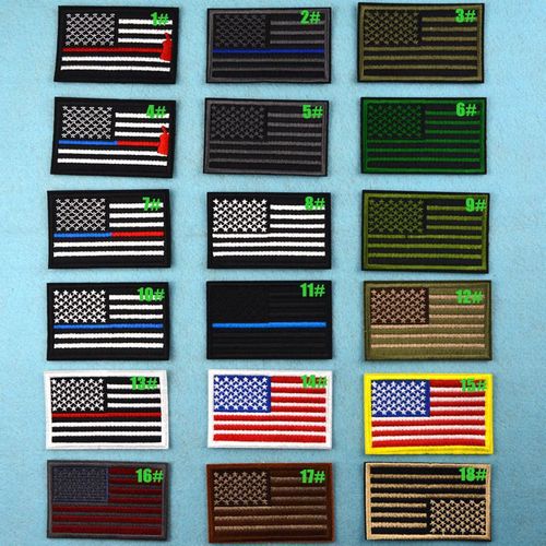 Lianxing Computer Embroidered Badge Adhesive USA American Flag Backpack Decorative Badge Clothing Accessories Patch Armband