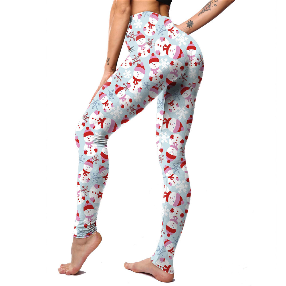 182g Weight Ankle-Length Pants Length Spandex, Polyester Fabric Type High Waist Waist Line Leggings Pants Type Stretchy Elasticity Daily Occasion Breathable Function Skinny Fit Type Christmas Festival Snowflake Pattern Winter, Autumn Season Women'S Gender Simple Style Style Women'S Daily Simple Style Snowflake Ankle-Length Leggings 84