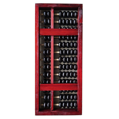 A 13-digit 7-bead traditional abacus with wood, suitable for second-grade primary school students, direct sale.