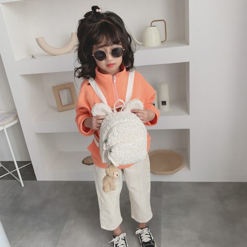 Kindergarten children's school bag bunny plush cute girl backpack doll 1-3 years old male and female baby mini 2 years old