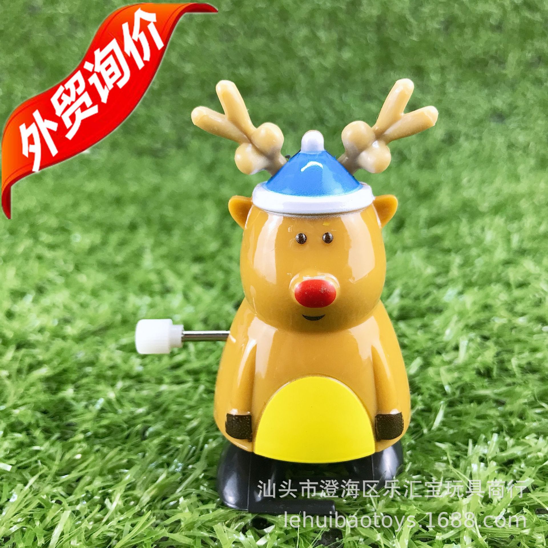 走路圣诞小鹿 发条小鹿 上链圣诞麋鹿 走路动物玩具 圣诞玩具赠品