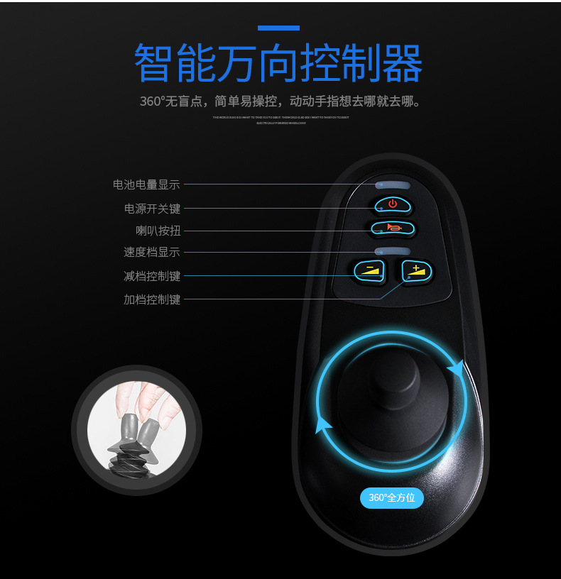 Xinkangda electric wheelchair XKD113 new folding lightweight aluminum alloy smart scooter for the elderly and the disabled