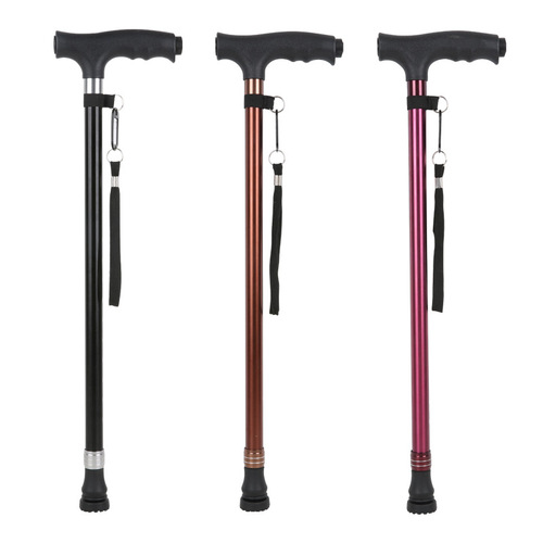 Codno elderly crutches, lightweight single-leg telescopic crutches for the elderly, multi-functional crutches, non-slip canes with lights