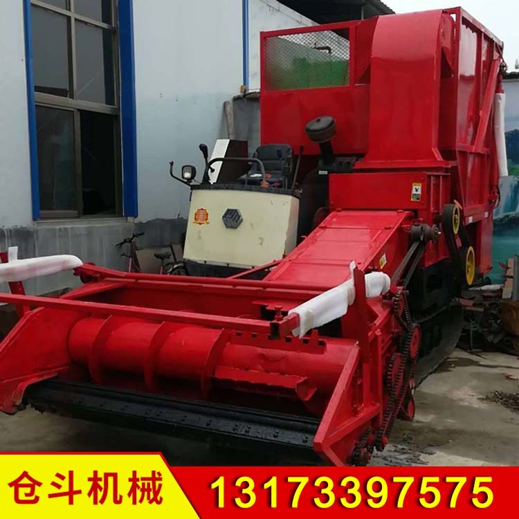 大型全自动牧草青贮机 玉米收割机 地滚刀履带式玉米秸秆青储机