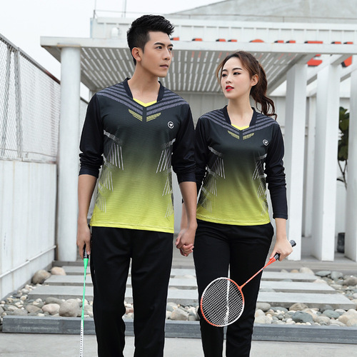 Badminton suit long sleeve set men women table tennis suit pants autumn winter group volleyball suit competition sports team uniform