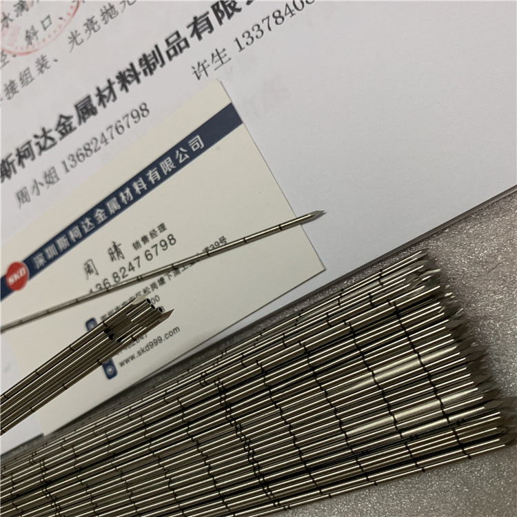 不锈钢套管针圆头斜尖 三棱穿刺针磨尖 气腹针针头穿刺套管针