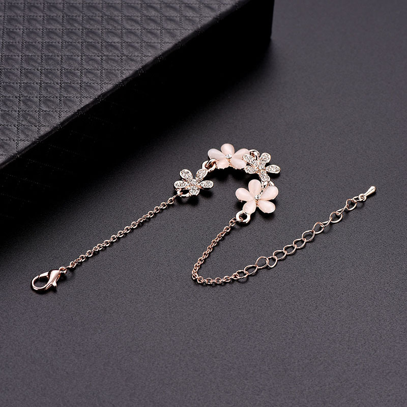 Flower Opal Alloy Bracelet