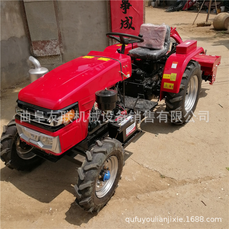 农用小四轮拖拉机 大棚果园旋耕犁地开沟机 果园松土耕田旋耕机02