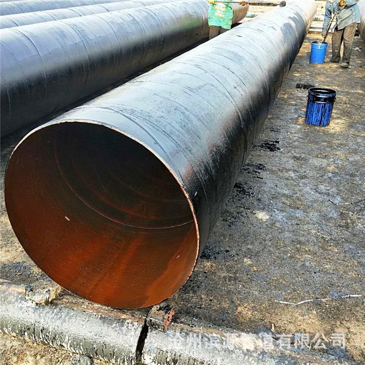污水泵站用820口径四油二布防腐螺旋钢管