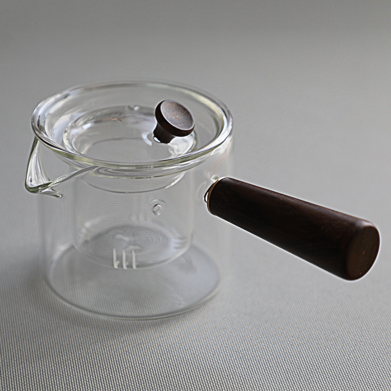 侧把壶创意烧水壶玻璃泡茶壶玻 玻璃茶具水壶电陶炉适用功夫茶具