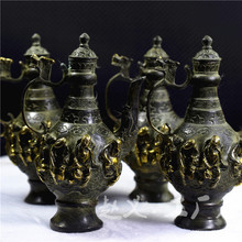 黄铜八仙壶茶壶酒壶黄铜器黄铜器做旧桌面古玩仿古