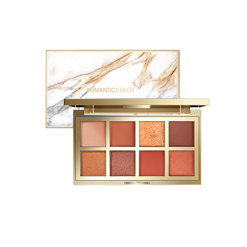 ins超火大理石流光溢彩Romanticcolor8色眼影盘亚马逊速卖通