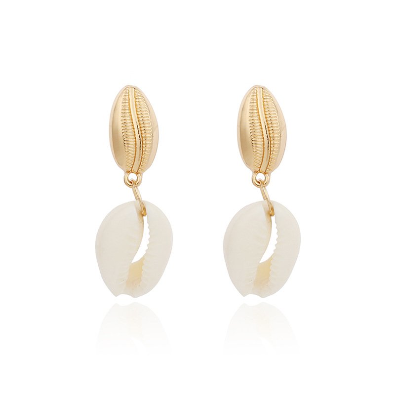 6g Weight Earrings Classification Wedding, Travel Occasion Women'S Gender Gold Color Alloy Conch Shell Bohemian Exquisite Earrings For Women Nihaojewelry 3