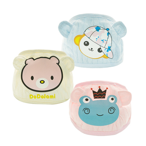 Double-layer double-ear baby hat, baby hood, newborn cap, children's hat 0-1 years old