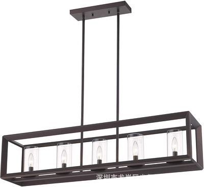 亚马逊热销爆款 美式5头玻璃复古吊灯一手货源可一件代发|ms