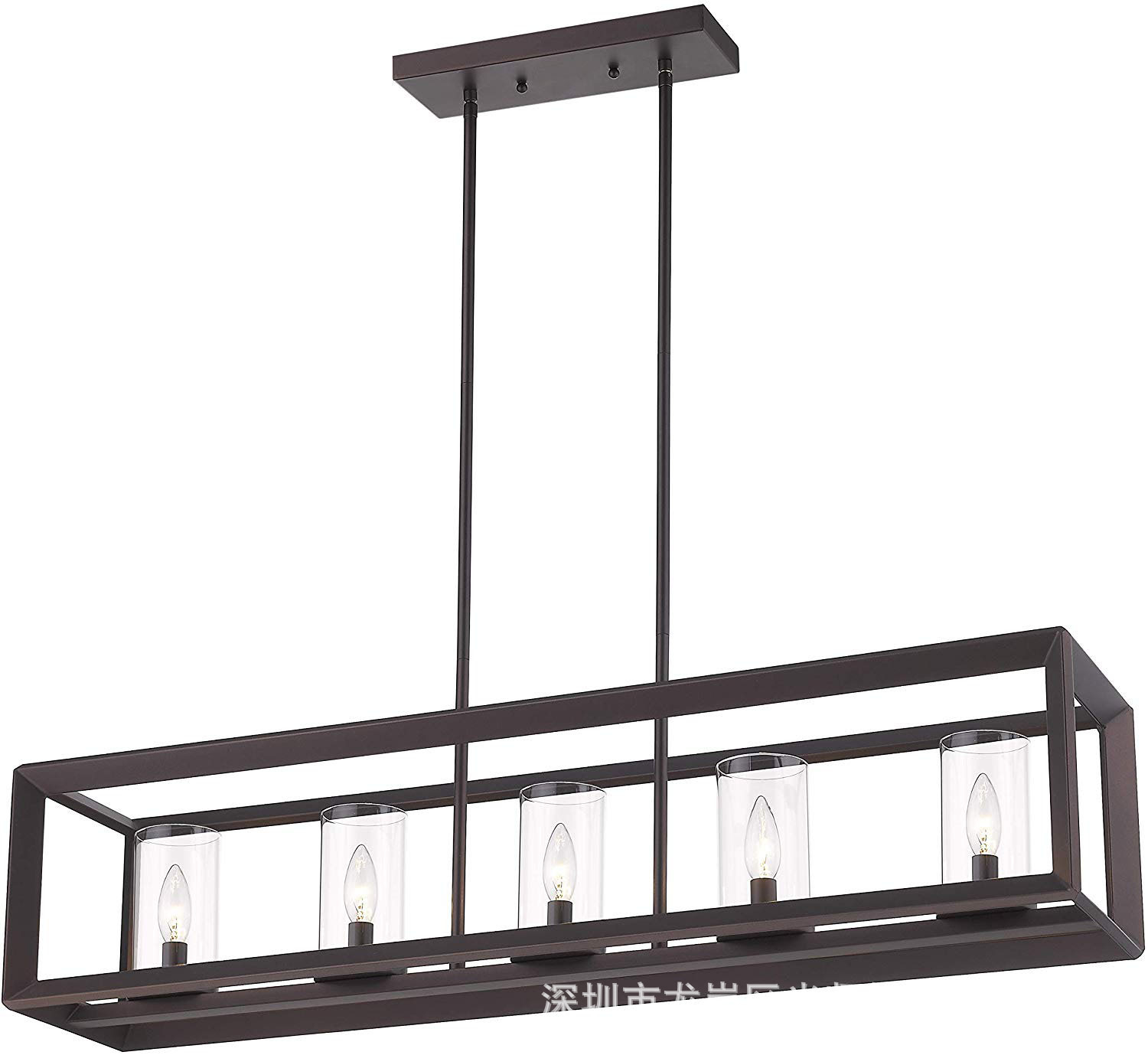 亚马逊热销爆款 美式5头玻璃复古吊灯一手货源可一件代发|ms