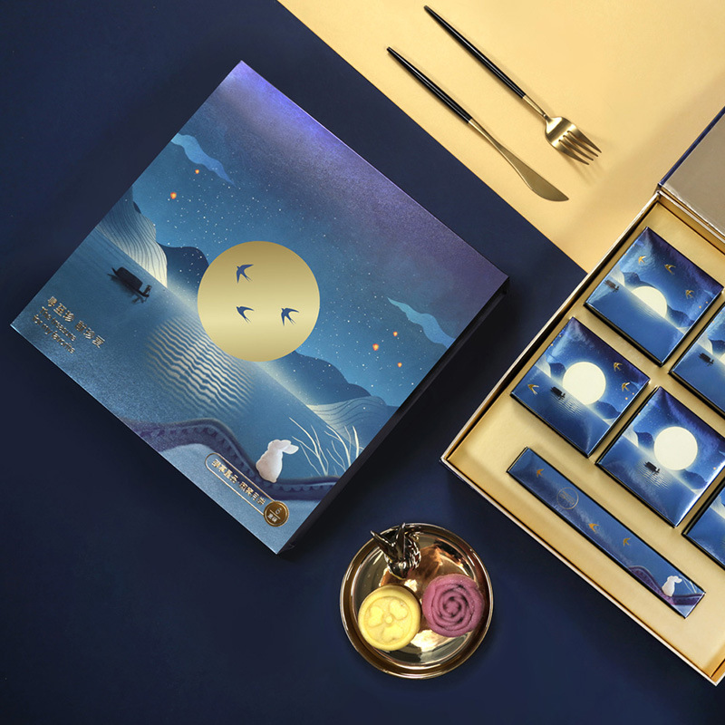 Bird&#39;s Nest Moon Cake 360g Mid-Autumn Festival Bird&#39;s Nest Custard crystal Moon Cake Cakes and Pastries high-grade Gift box packaging