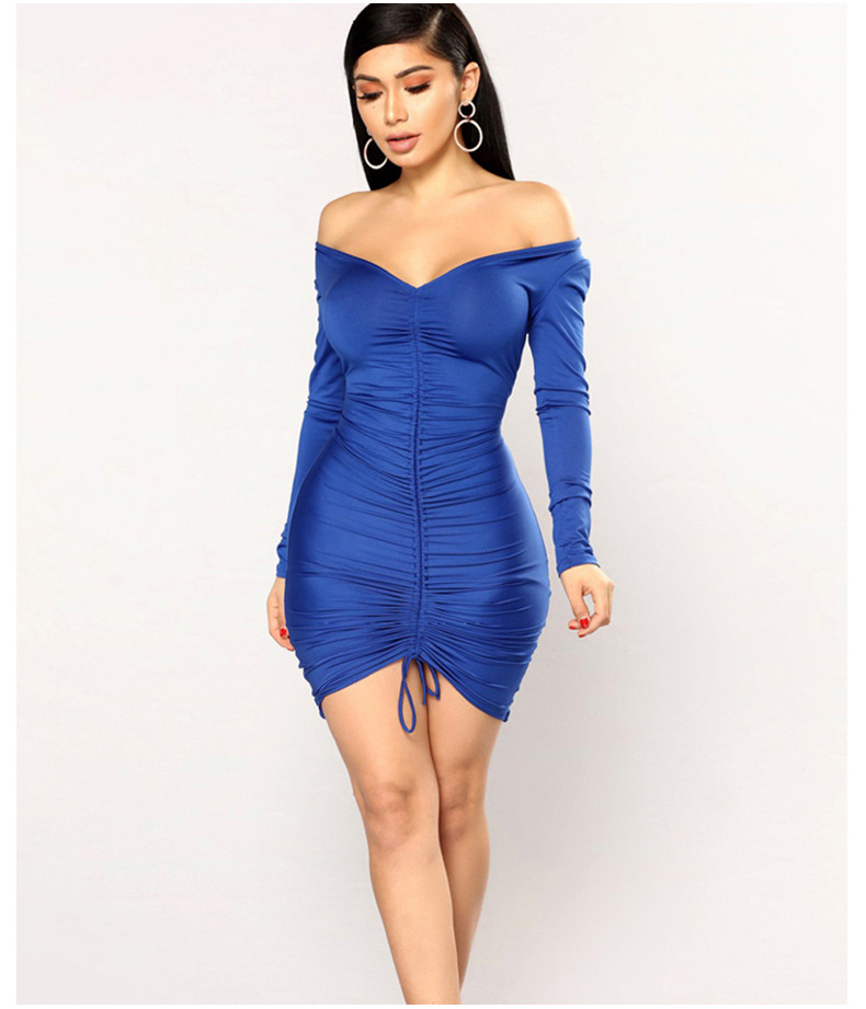 sexy strapless long-sleeved dress  NSHZ37930