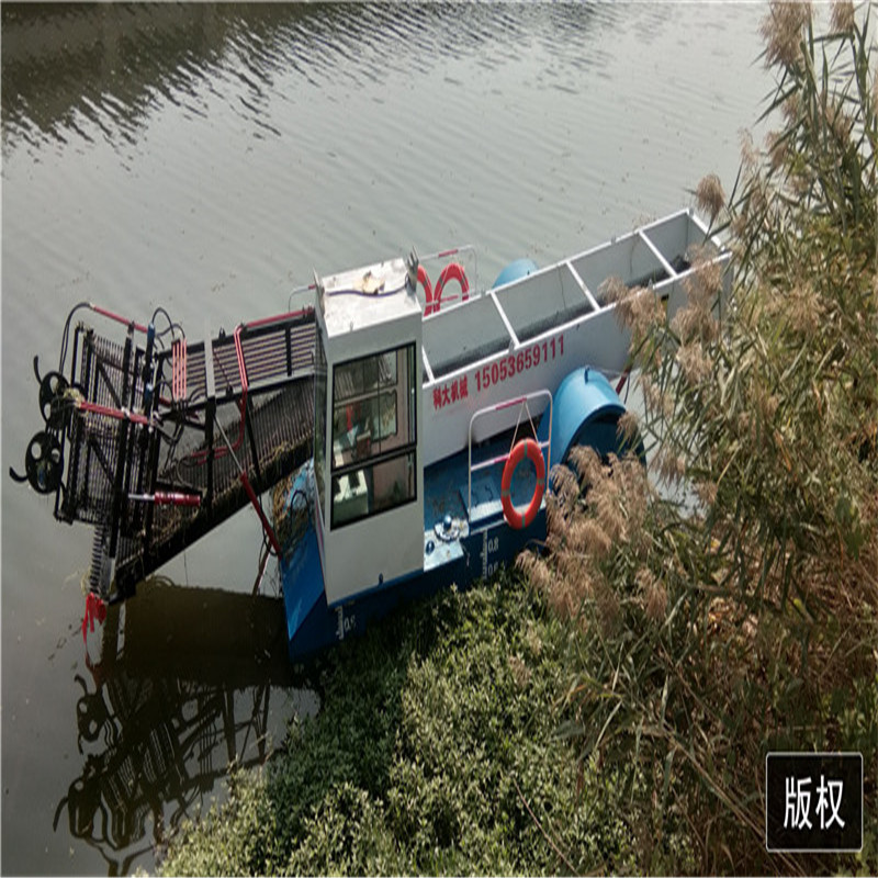 小型水库清理水花生船 半自动割草船 水葫芦打捞船现货出售
