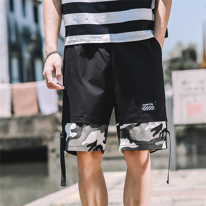 Ancient clothes 2019 summer new pattern man full marks Casual pants solar system Trend camouflage Mosaic Ribbon shorts