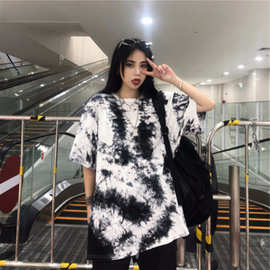 2019夏季新款网红港风短袖t恤女嘻哈学生宽松韩版ulzzang百搭上衣
