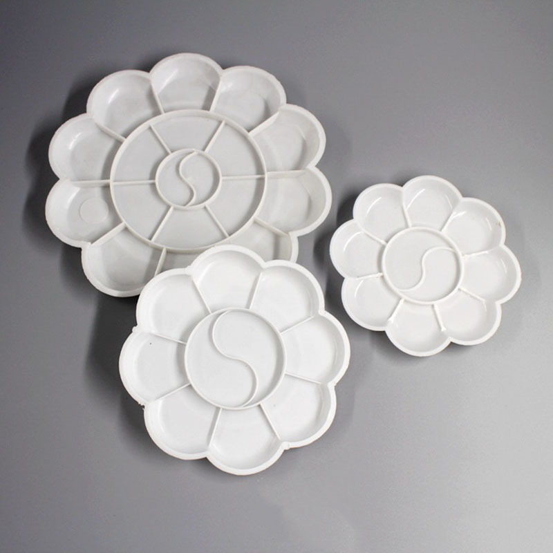 Plum blossom plastic color palette gouache color palette kindergarten children's painting art pigment color palette