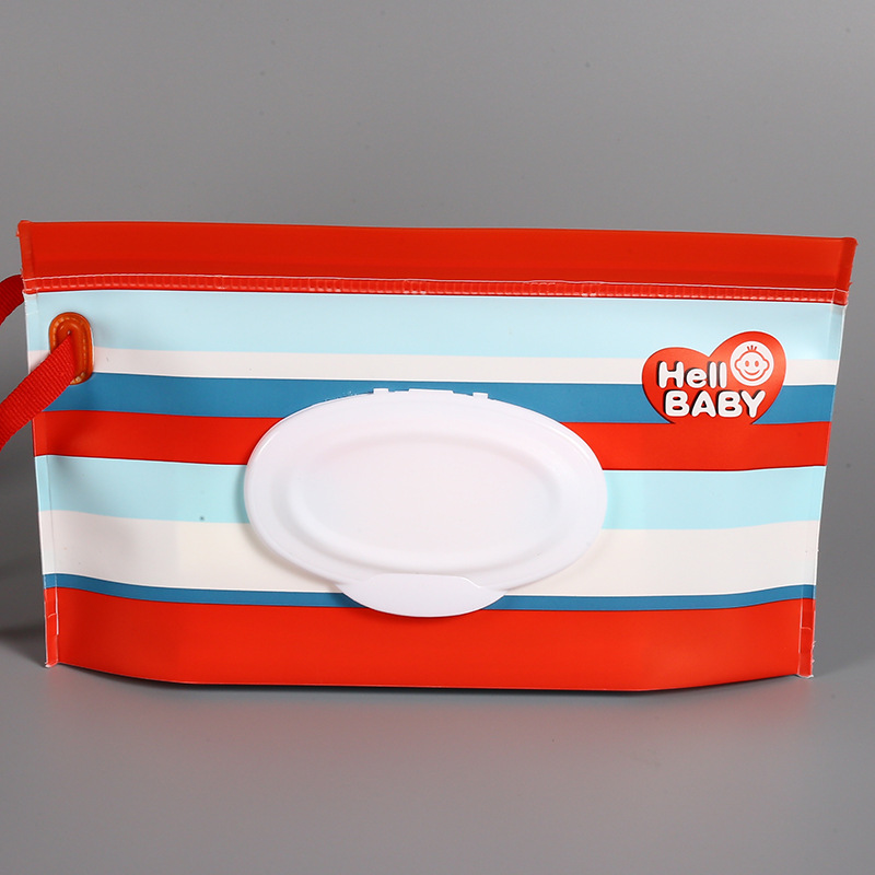 现货EVA湿巾袋 婴儿湿巾包装袋便携式翻盖开窗抽取自封湿巾袋定制|ru