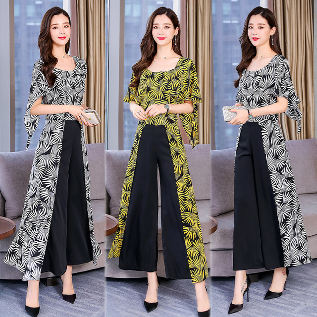 Fashion Apparel Broad-legged Pants Suit Women’s Summer New Fashion 