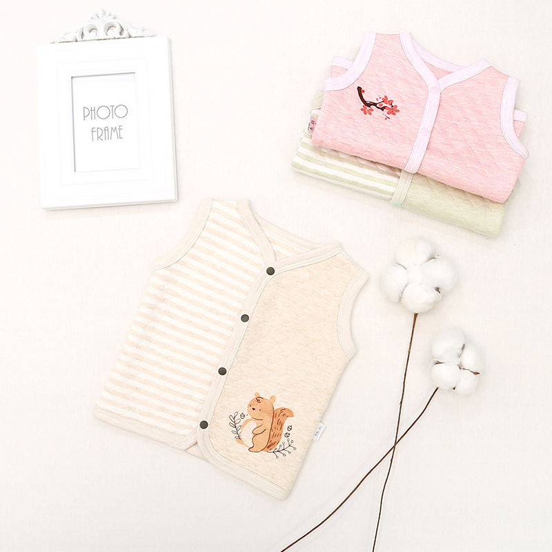 嬰兒服 春秋冬外穿純棉 新生兒童男女寶寶小背心初生保暖純棉加厚