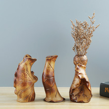 厂家批发家居装饰品工艺品陶瓷花瓶摆件现代简约风格仿古花器花插